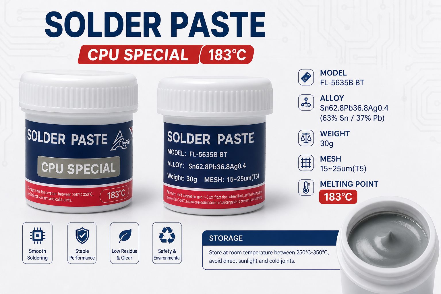 FLYEAH CPU SPECIAL SOLDER PASTE 183°C