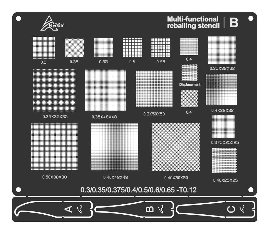 FLYEAH PRECISION UNIVERSAL REBALLING STENCILS